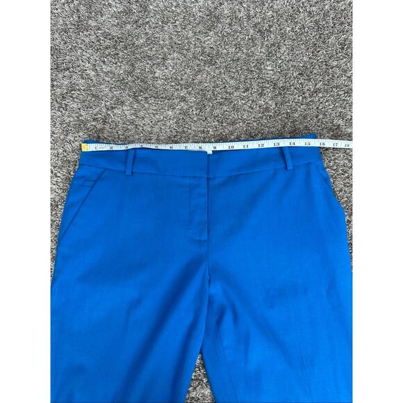 Diane Von Furstenberg Blue Gian Wool Blend Slim Skinny Trouser Pant Zip Ankles 6 - Picture 8 of 14